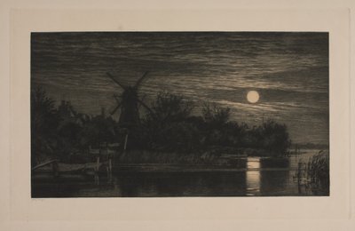 A holdfényes este Tubækben alkotó: Cilius Johannes Konrad Andersen