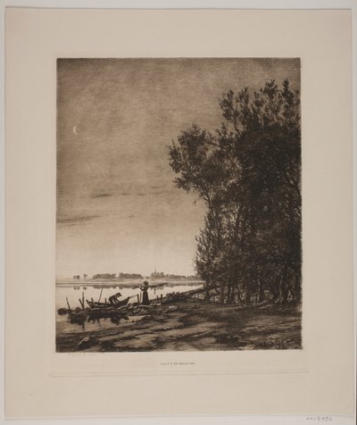 Fák a tó mellett alkotó: Cilius Johannes Konrad Andersen