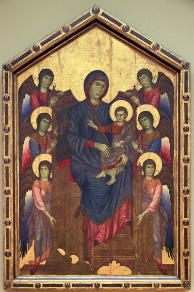 A Szűzanya és a Gyermek fenségesen, hat ... alkotó: Cimabue (c.1240 c.1301)