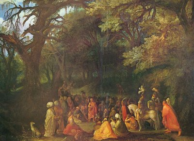 Német: Die Predigt Johannes des Täufers Keresztelő János prédikációja alkotó: Circle of Adam Elsheimer