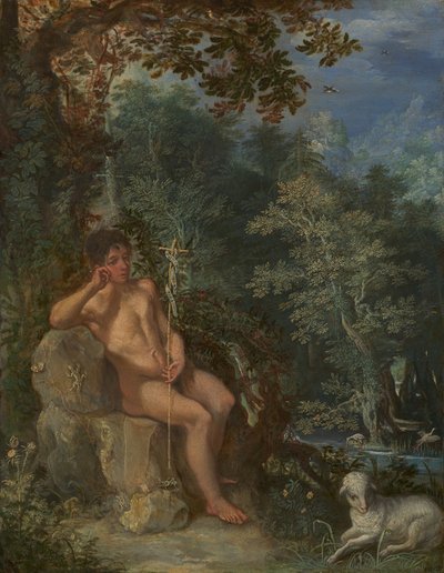 Keresztelő Szent János a pusztában alkotó: Circle of Adam Elsheimer