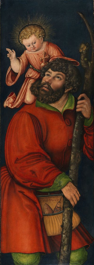 Német: Der heilige Christophorus Szent Kristóf alkotó: Circle of Lucas Cranach the Elder