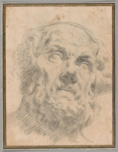 Egy öregember feje, esetleg Seneca alkotó: Circle of Peter Paul Rubens