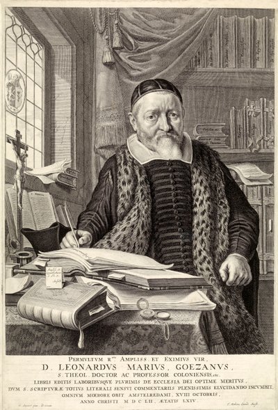 D. Leonardus Marius Goezanus, pub. 1654-es metszet. alkotó: Claes Corneliszoon Moeyaert