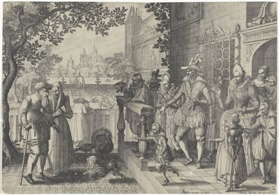 Gazdag gyerekek, szegény szülők alkotó: Claes Jansz. Visscher (II)