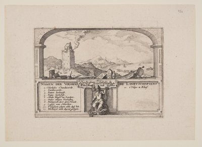 Zandvoort-i jelzőfény, a Haarlem környéki kilátásokból (Plaisante Plaetsen) alkotó: Claes Jansz. Visscher