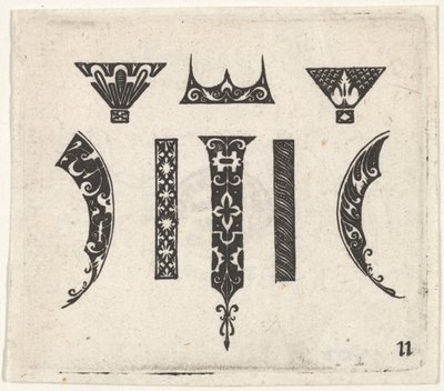 Blackwork nyomat nyolc motívummal, kb. 1620. alkotó: Claes Jansz Visscher