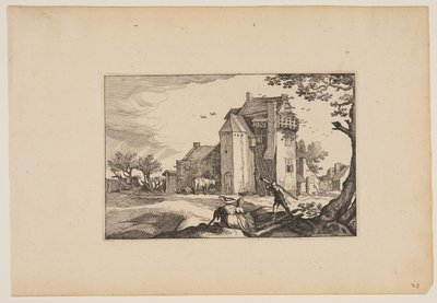 Tájképek (Verscheyden aerdige Lanthuysen...) alkotó: Claes Jansz. Visscher