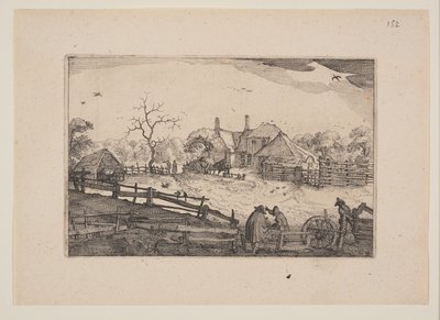 Apa fogadója, a Haarlem környéki kilátásokból (Plaisante Plaetsen) alkotó: Claes Jansz. Visscher