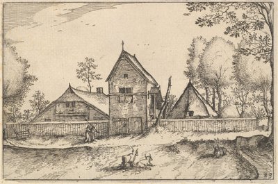 Falas nagy farm, Regiunculae et Villee Aliquot Ducatus Brabantiae 23-as lemeze, kb. 1610 alkotó: Claes Jansz Visscher