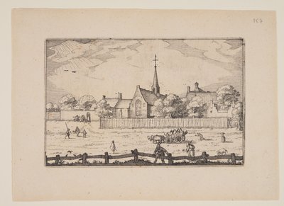 A Haarlemi Lepraház, a Haarlem környéki nézetekből (Plaisante Plaetsen) alkotó: Claes Jansz. Visscher