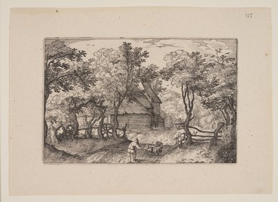 A Heemstede felé vezető út, Haarlem környéki kilátásokból (Plaisante Plaetsen) alkotó: Claes Jansz. Visscher