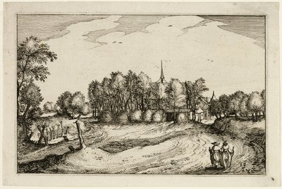 Egy kolostor, tizenhárom tányér a tanyák, vidéki házak és falusias falvak képei után (Praediorum villarum et rusticarum casularum icones). alkotó: Claes Jansz. Visscher II