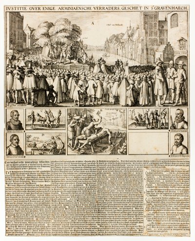Arminiánusok kivégzése Hágában alkotó: Claes Jansz. Visscher II