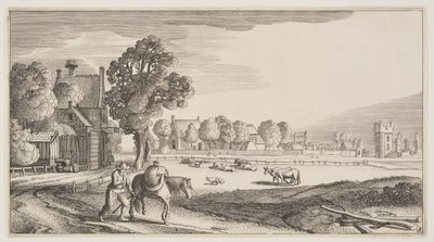 Utak egy legelő mentén, a Landscapes (Playsante Lantschappen) című filmből. alkotó: Claes Jansz. Visscher II