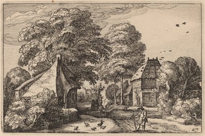 Út pajtával és nyaralóval alkotó: Claes Jansz Visscher after Johannes van Doetechum, the Elder after Lucas