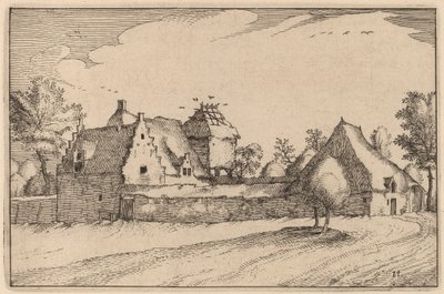 Falazott Farm alkotó: Claes Jansz Visscher after Johannes van Doetechum, the Elder after Lucas
