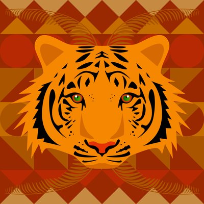 Azték tigris alkotó: Claire Huntley