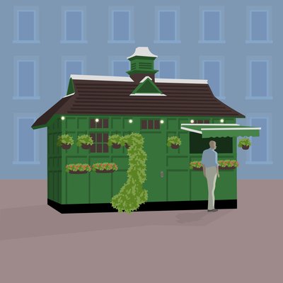 Hackney Carriage Hut, Russell Square alkotó: Claire Huntley