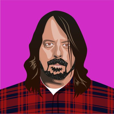 Dave Grohl portréja alkotó: Claire Huntley