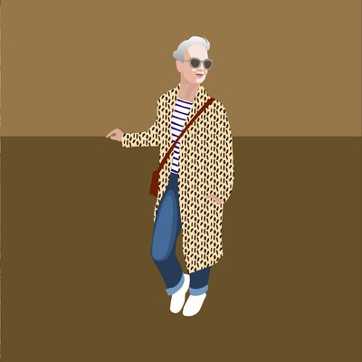 Alyson Walsh, a ThatsNotMyAge alapítójának portréja alkotó: Claire Huntley