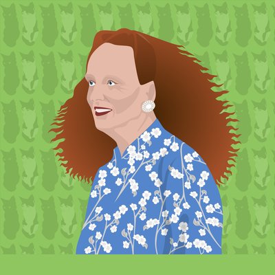 Grace Coddington, az amerikai Vogue kreatív igazgatójának portréja alkotó: Claire Huntley