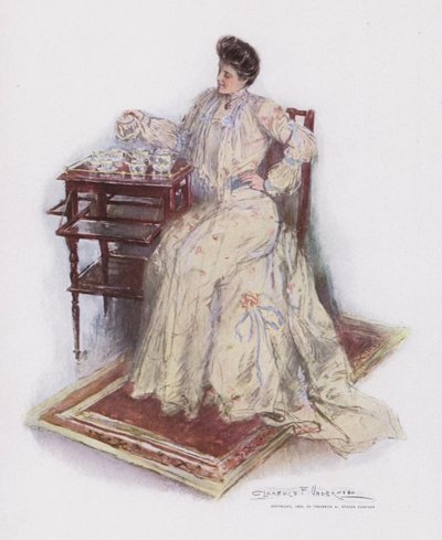 A teáscsészék fölött (színes litó) alkotó: Clarence F. Underwood