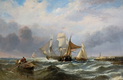 Hajók a holland partoknál, 1829-1860. alkotó: Clarkson Stanfield