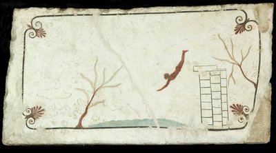 A Búvár. Tomba del Tuffatore búvár sírja, Kr.e. 470 körül. alkotó: Classical Antiquities