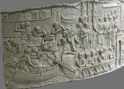 A római gályák. Traianus-oszlop dombormű-részlete, 1-2. század alkotó: Classical Antiquities