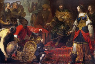 Salamon király és Sába királynője (olaj, vászon) alkotó: Claude (attr. to) Vignon