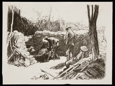 „Advanced dressing station in France”, 1917 alkotó: Claude Allin Shepperson