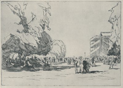 Ascot – The Paddock, 1914, 1920 alkotó: Claude Allin Shepperson