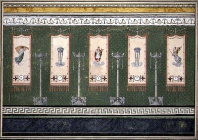 Terv Empire fali dekorációhoz (akvarell és gouache, papír) alkotó: Claude Amie Chenavard