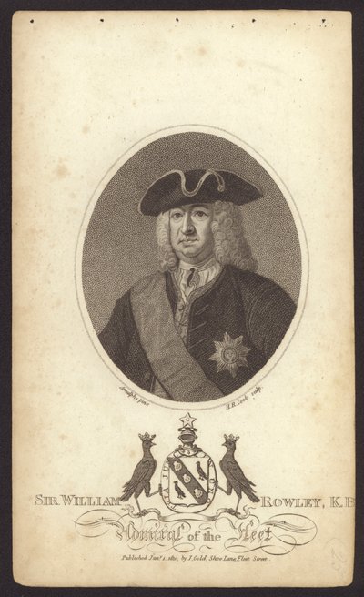 Sir William Rowley, brit admirális (metszet) alkotó: Claude Arnulphy