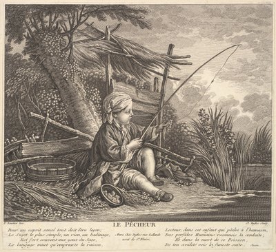 Halász, kb. 1753. alkotó: Claude Augustin Duflos