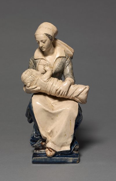 Nővér figura, 1600-as évek eleje (fajansz zománcdíszítéssel) alkotó: Claude Bertélémy de (attr. to) Blénod