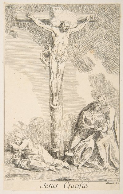 Keresztre feszítés.n.d. Alkotók: Claude Gillot, Jacques Gabriel Huquier. alkotó: Claude Gillot, Jacques Gabriel Huquier