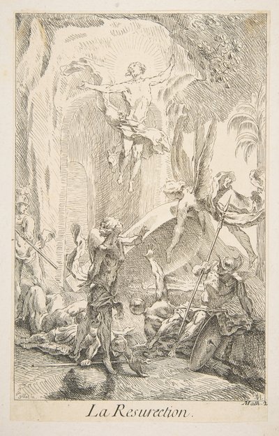 Feltámadás.n.d. Alkotók: Claude Gillot, Jacques Gabriel Huquier. alkotó: Claude Gillot, Jacques Gabriel Huquier