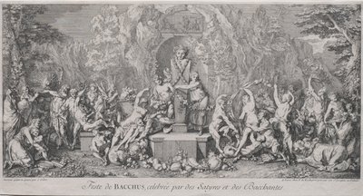 A négy fesztivál: Bacchus Fesztiválja alkotó: Claude Gillot