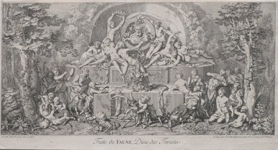A négy fesztivál: Faune fesztiválja. alkotó: Claude Gillot