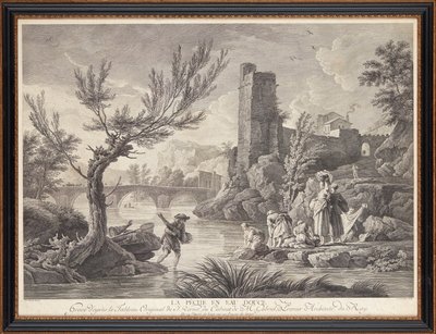 Francia acélmetszet alkotó: Claude Joseph (after) Vernet