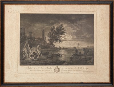 Francia acélmetszet alkotó: Claude Joseph (after) Vernet