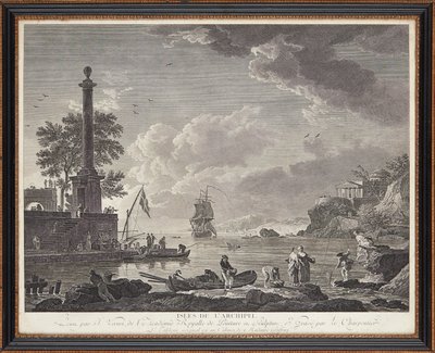 Francia acélmetszet alkotó: Claude Joseph (after) Vernet