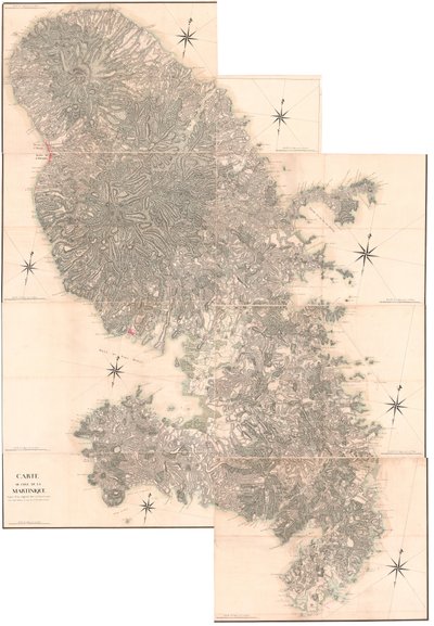 Map of the Island of Martinique, Copied from an Original Made in the Year 1763. This Copy Drawn in 1797 by C.J. Sauthier at the Age of 60. alkotó: Claude Joseph Sauthier