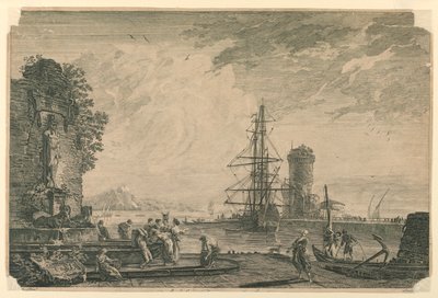 Kikötőben (olasz tengeri kikötő) alkotó: Claude Joseph Vernet