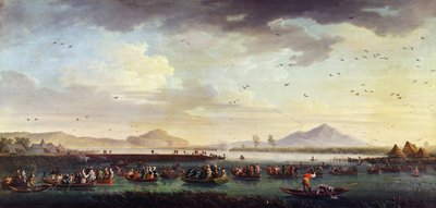 III. Bourbon Károly, Sapin királya és a Két-Szicíliai Királyság kacsavadászata a Pátria-tónál 1746-ban, 1749 alkotó: Claude Joseph Vernet