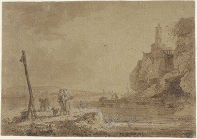 Kis kikötő a sziklák alatt alkotó: Claude Joseph Vernet