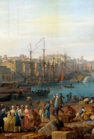 Marseille kikötője a 18. században Árukirakodást ábrázoló részlet. Joseph Vernet (1714-1789) festménye alkotó: Claude Joseph Vernet