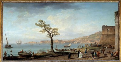 Kilátás a Nápolyi-öbölre. Joseph Vernet (1714-1789) festménye alkotó: Claude Joseph Vernet